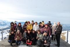 Наша группа первая посетила гору Риги