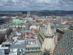 Вид на Вену с башни Собора Святого Штефана