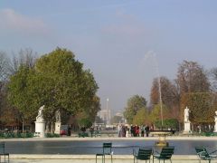 Париж. Сад тюильри - вид на площадь согласия