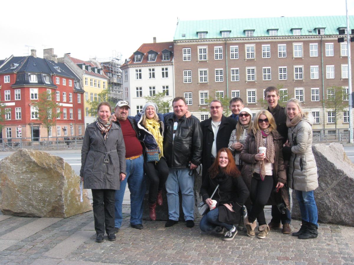 Наша веселая группа в Копенгагене.