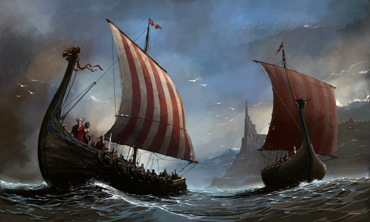Викинги в море