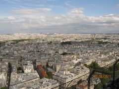 Вид Парижа со 2 го уровня Эйфелевой башни